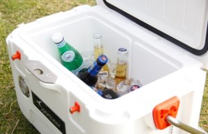 cooler with drinks