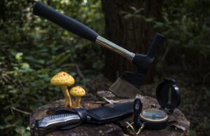 hatchet and knife