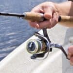 Spinning reel in action