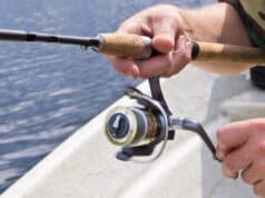 spinning reel in action