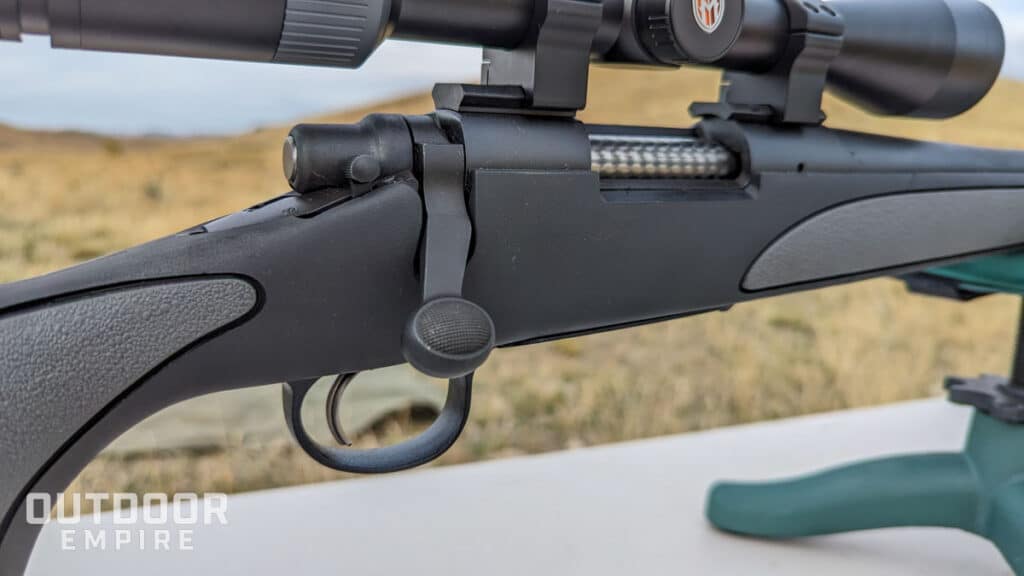 Close up of remington 700 action