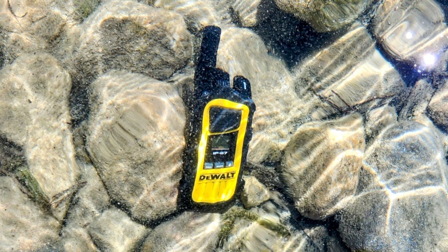 Dewalt dxfrs800 walkie talkie under water
